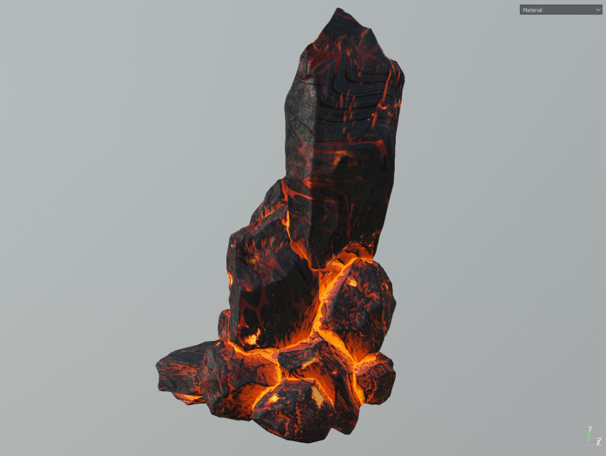 Low poly formation lava-texture Low-poly 3D model_22