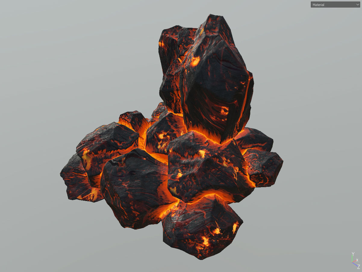 Low poly formation lava-texture Low-poly 3D model_14