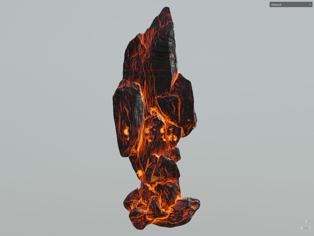 Low poly formation lava-texture Low-poly 3D model_38