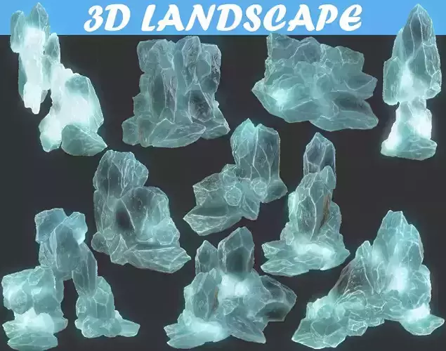 Low poly formation ice-texture