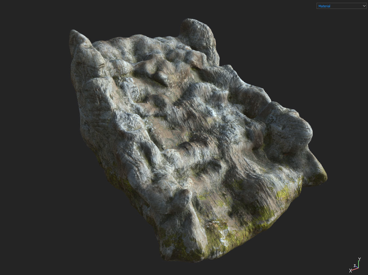 Low poly Fantasy Cave 03 Low-poly 3D model_6