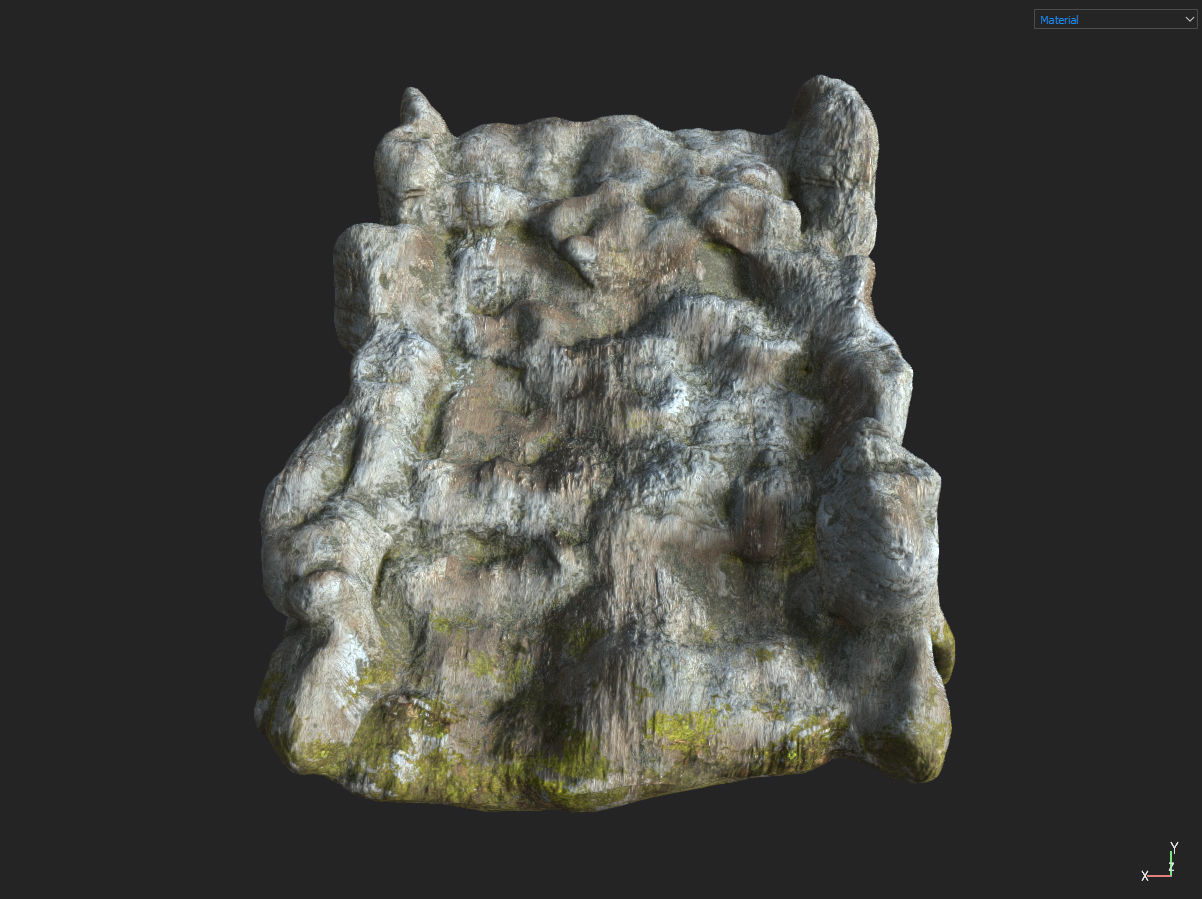 Low poly Fantasy Cave 03 Low-poly 3D model_7