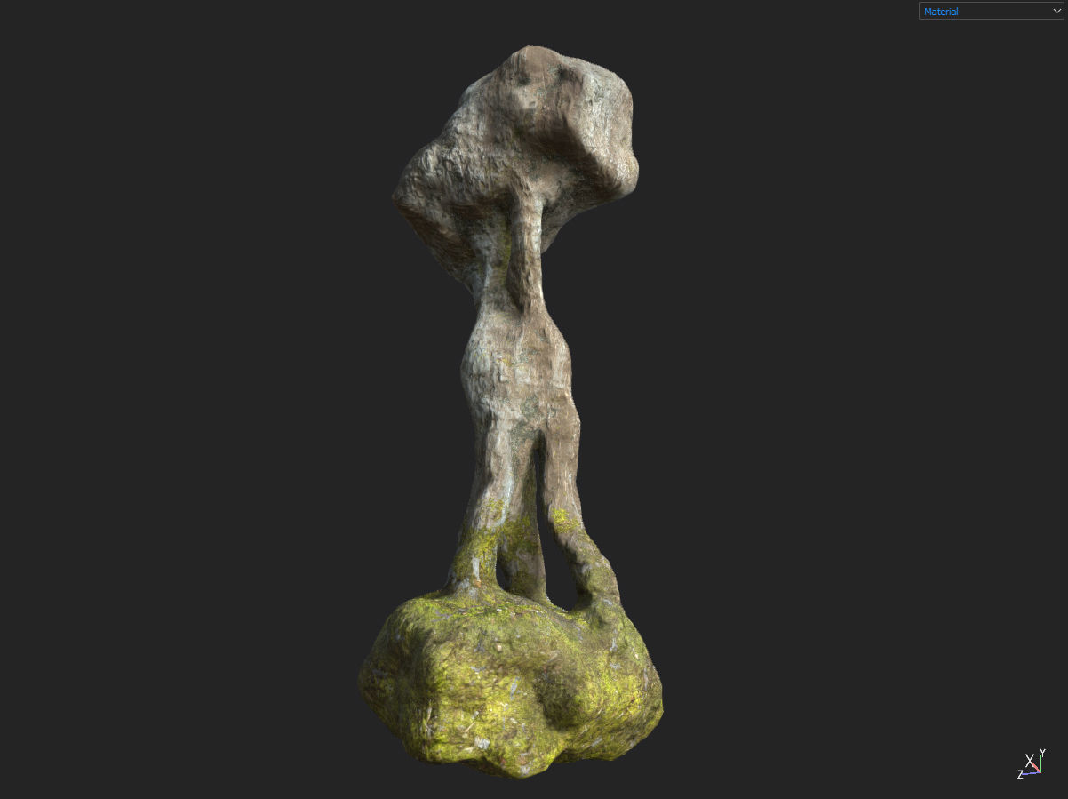 Low poly Fantasy Cave 03 Low-poly 3D model_2