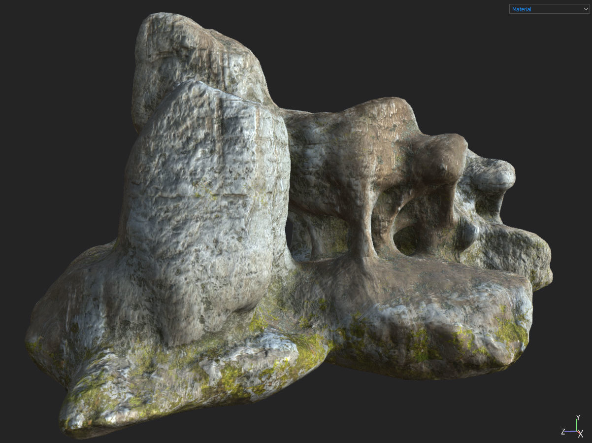 Low poly Fantasy Cave 03 Low-poly 3D model_24