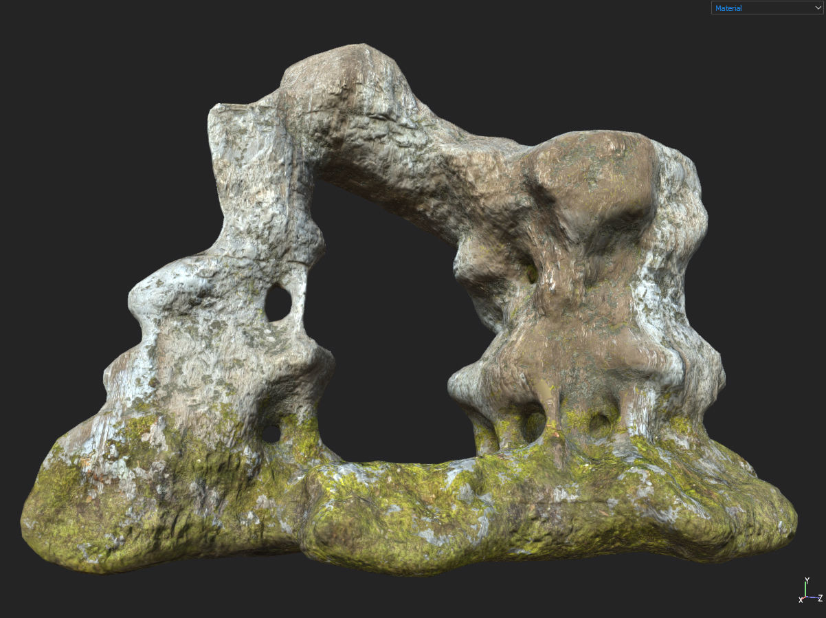 Low poly Fantasy Cave 03 Low-poly 3D model_16