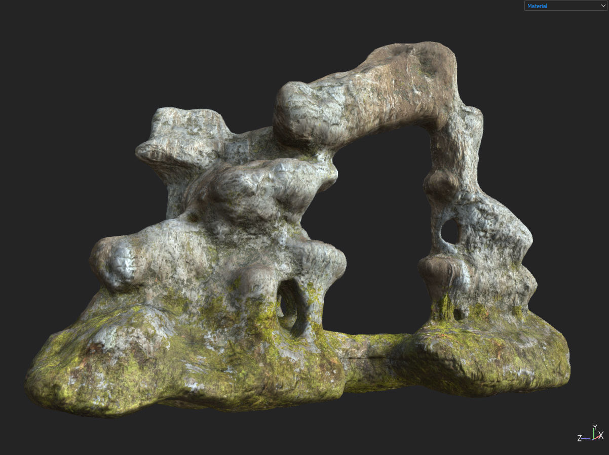 Low poly Fantasy Cave 03 Low-poly 3D model_14