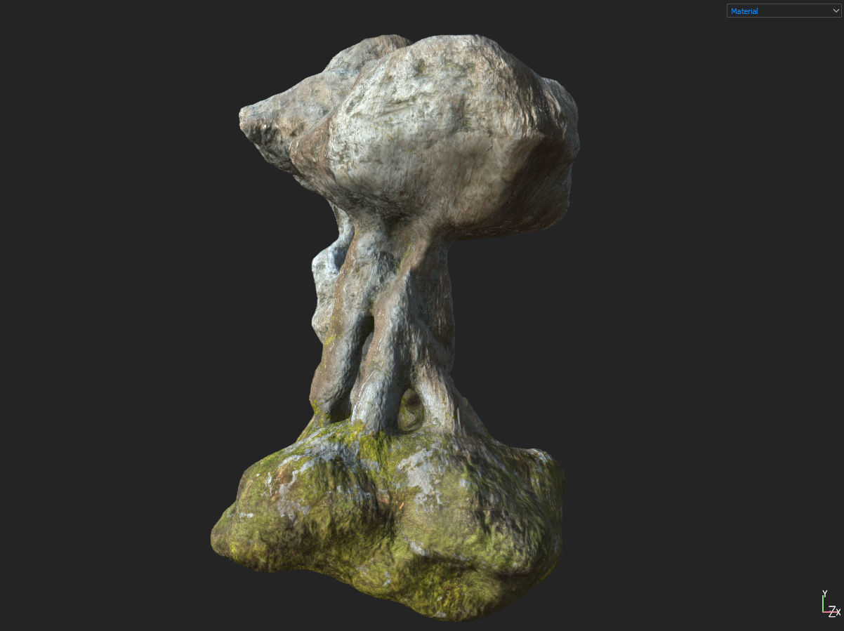 Low poly Fantasy Cave 03 Low-poly 3D model_12