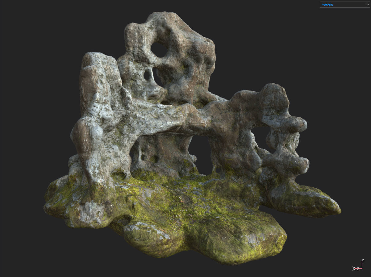 Low poly Fantasy Cave 03 Low-poly 3D model_26