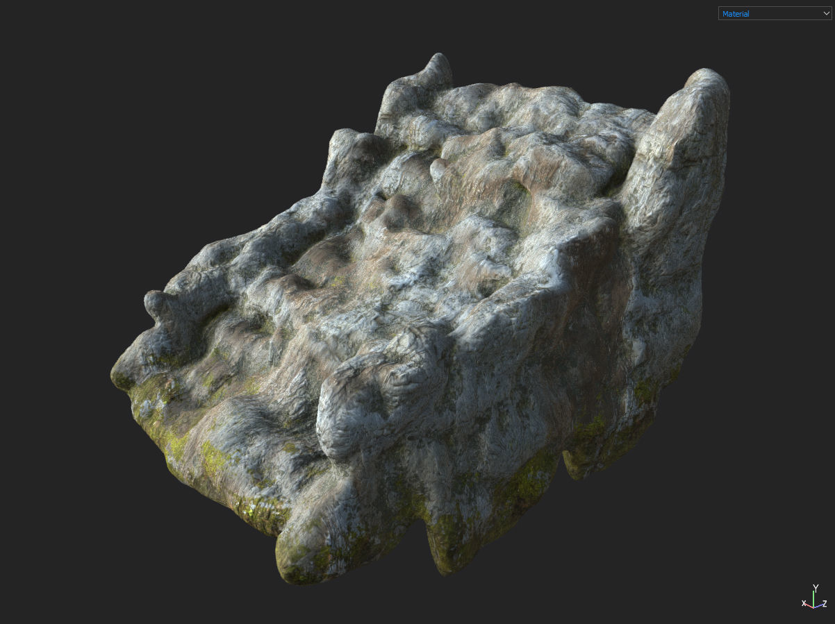 Low poly Fantasy Cave 03 Low-poly 3D model_8