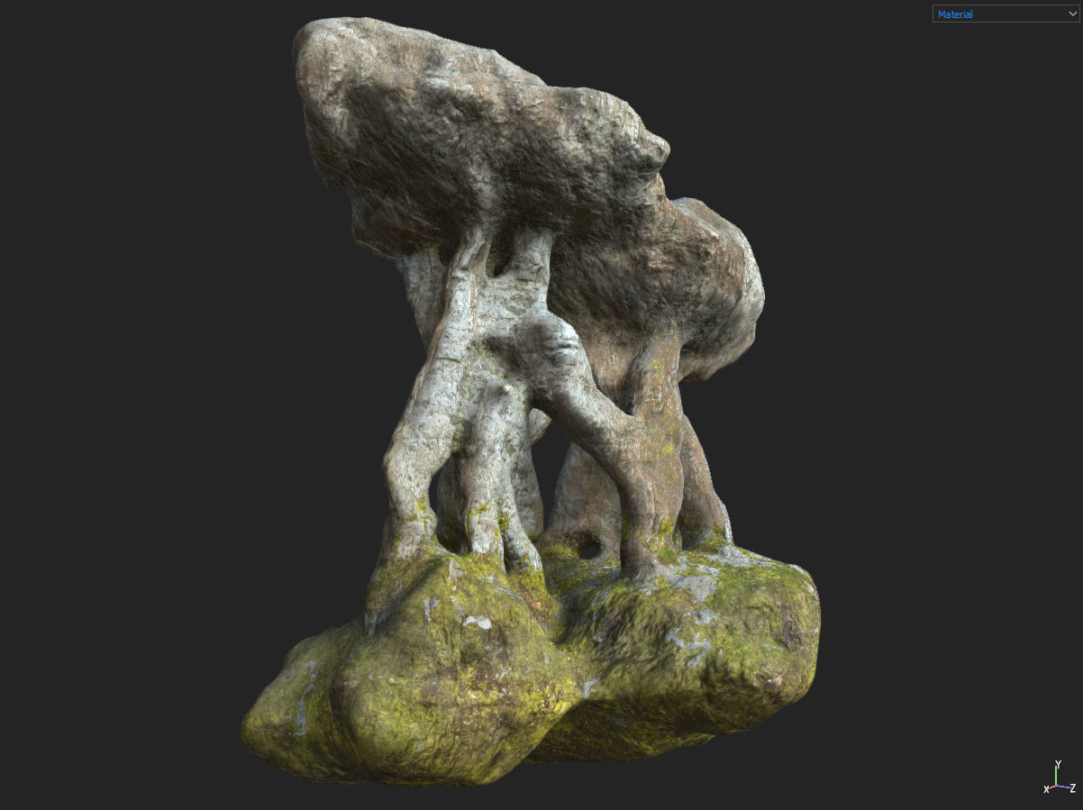 Low poly Fantasy Cave 03 Low-poly 3D model_10