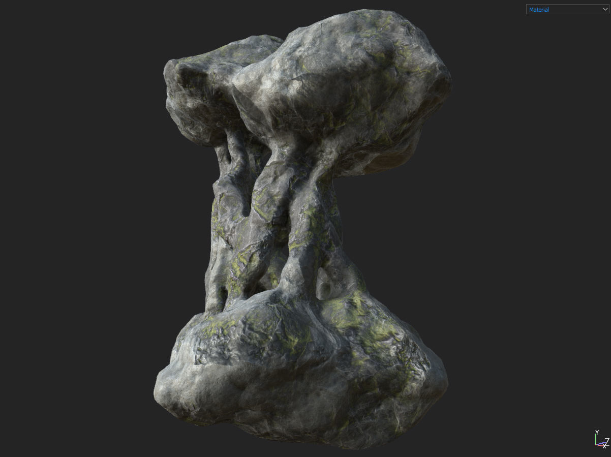 Low poly Fantasy Cave 02 Low-poly 3D model_12