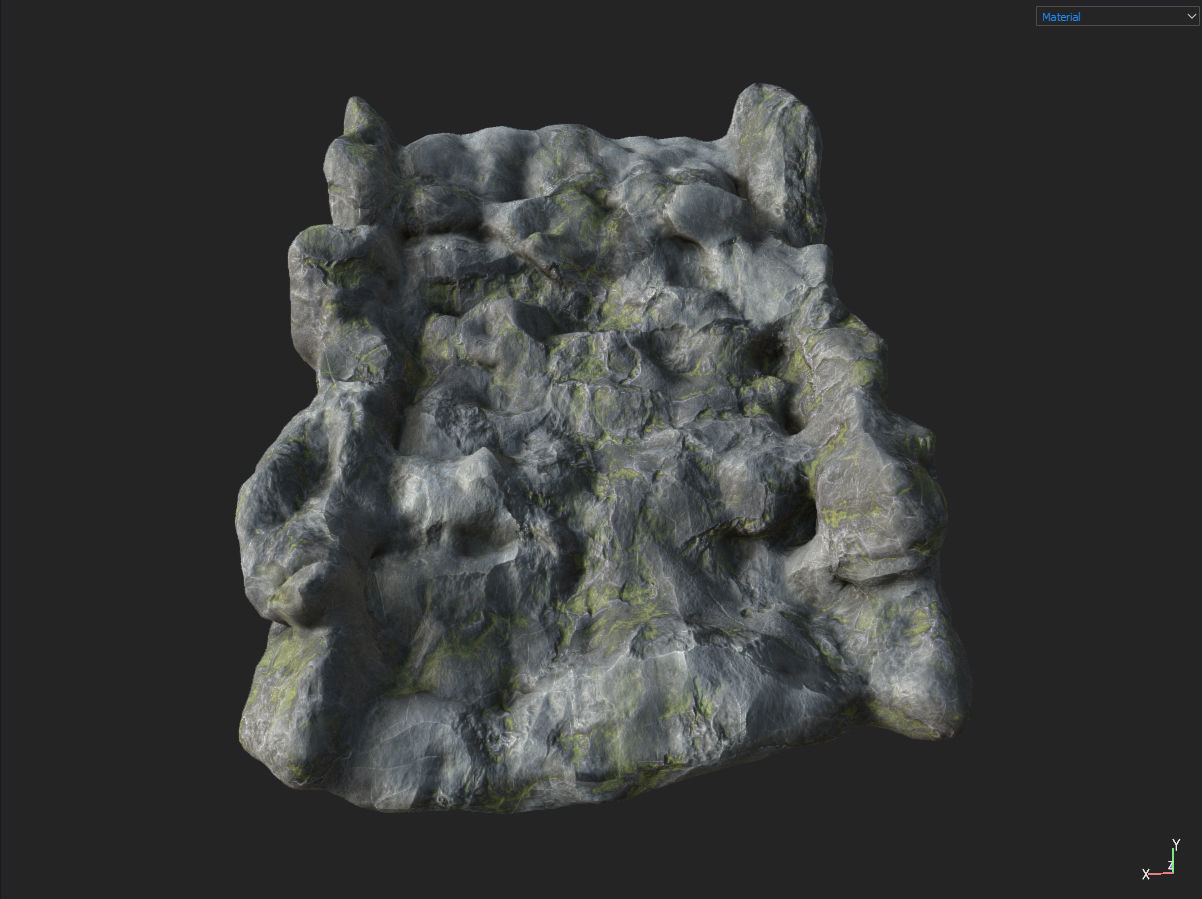 Low poly Fantasy Cave 02 Low-poly 3D model_7