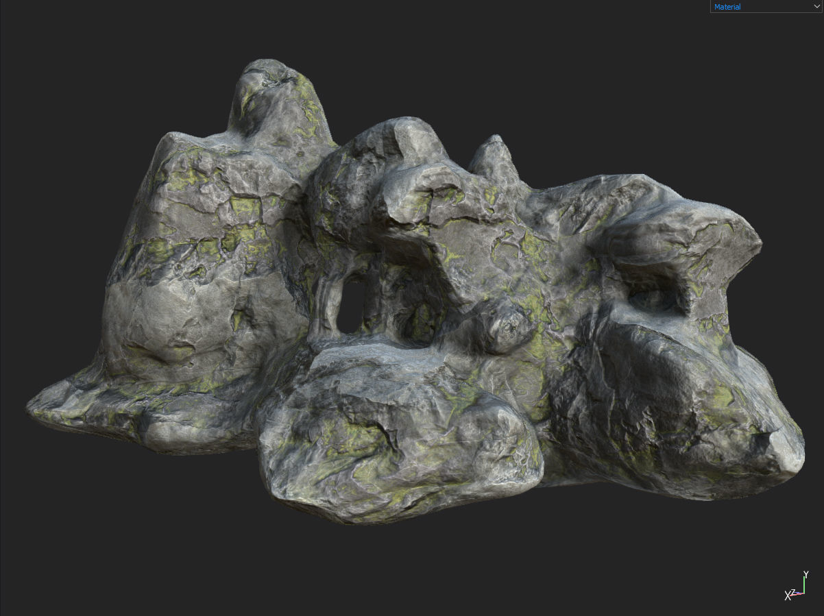 Low poly Fantasy Cave 02 Low-poly 3D model_24