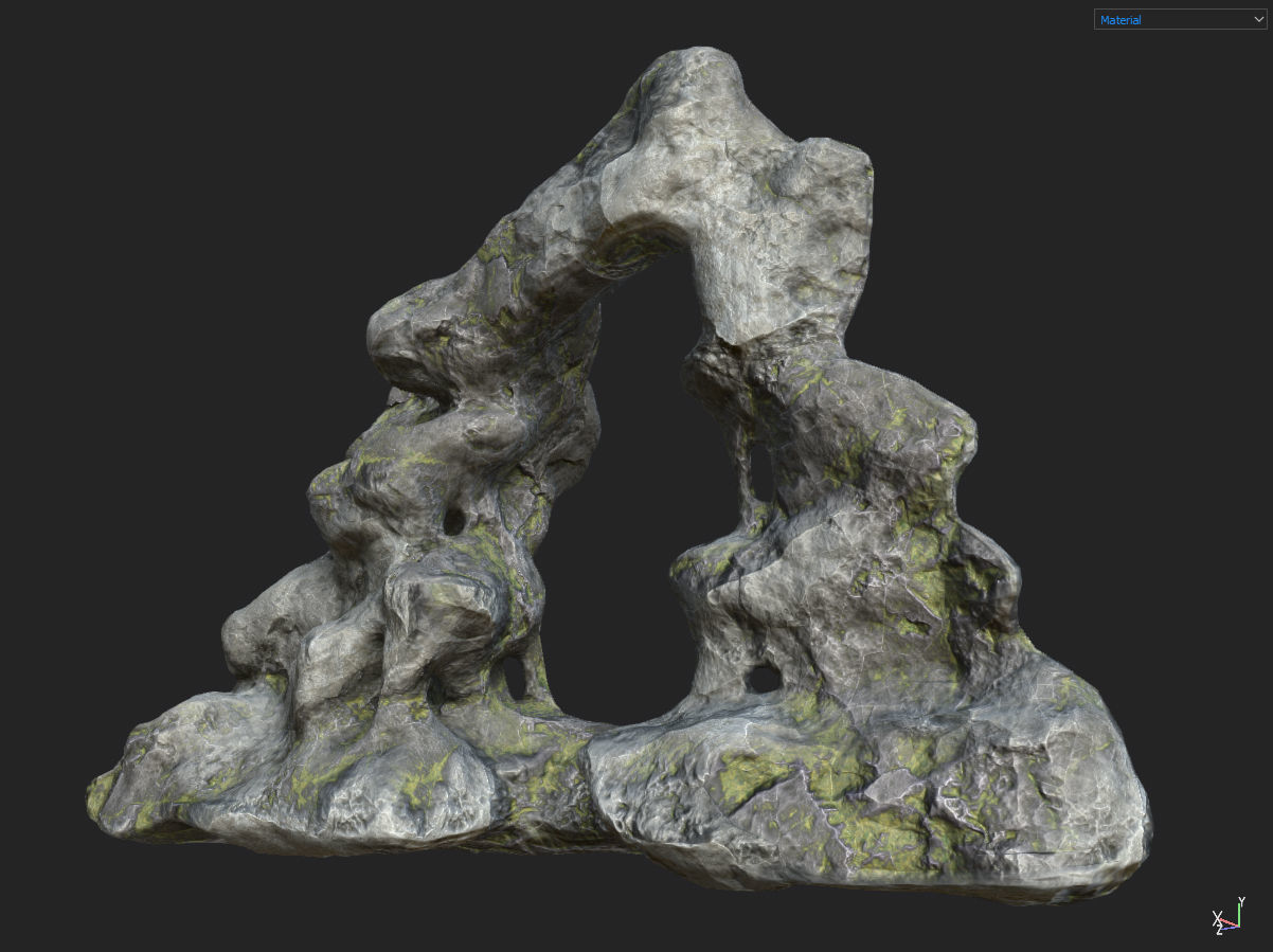 Low poly Fantasy Cave 02 Low-poly 3D model_14