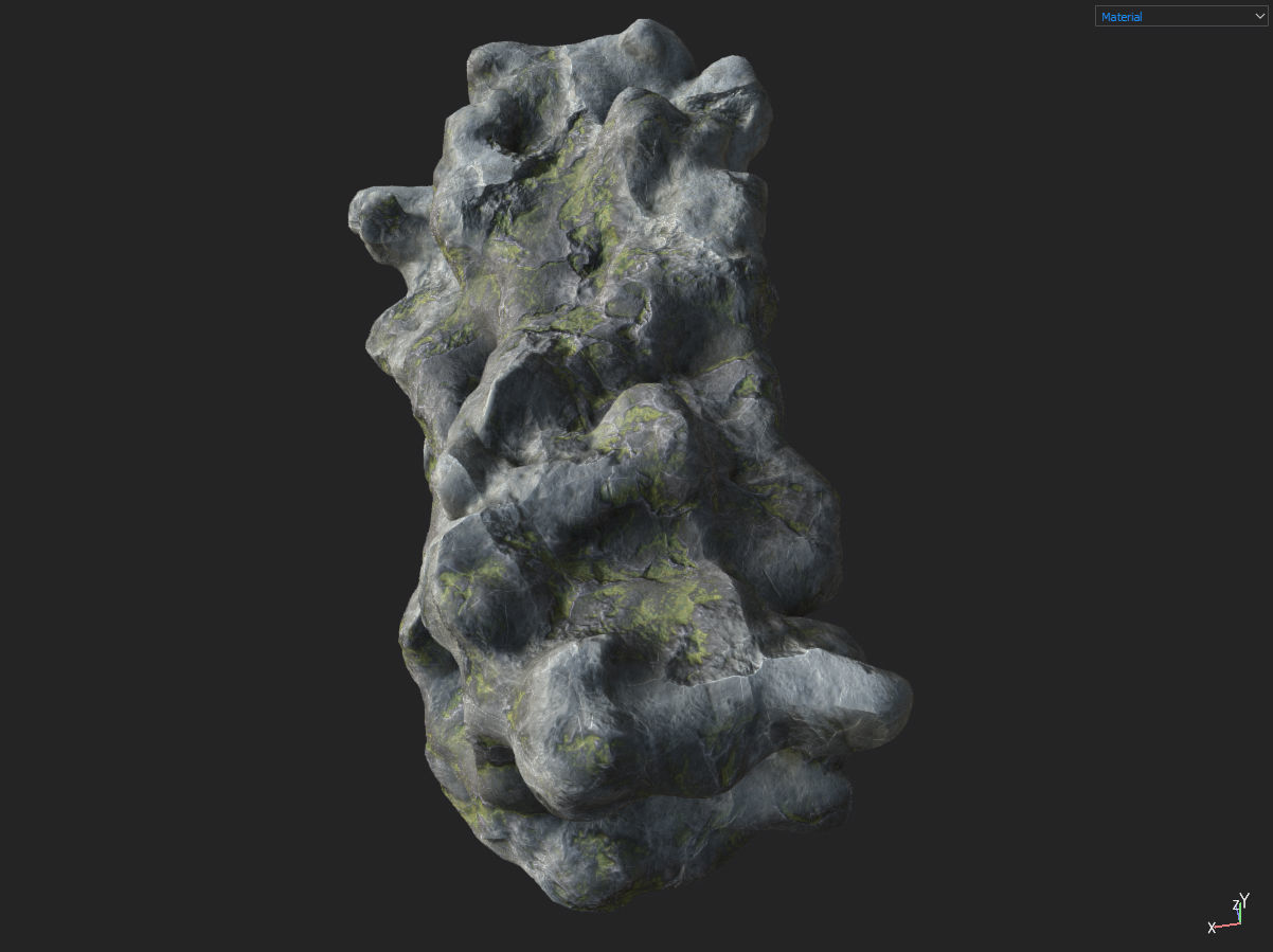 Low poly Fantasy Cave 02 Low-poly 3D model_40