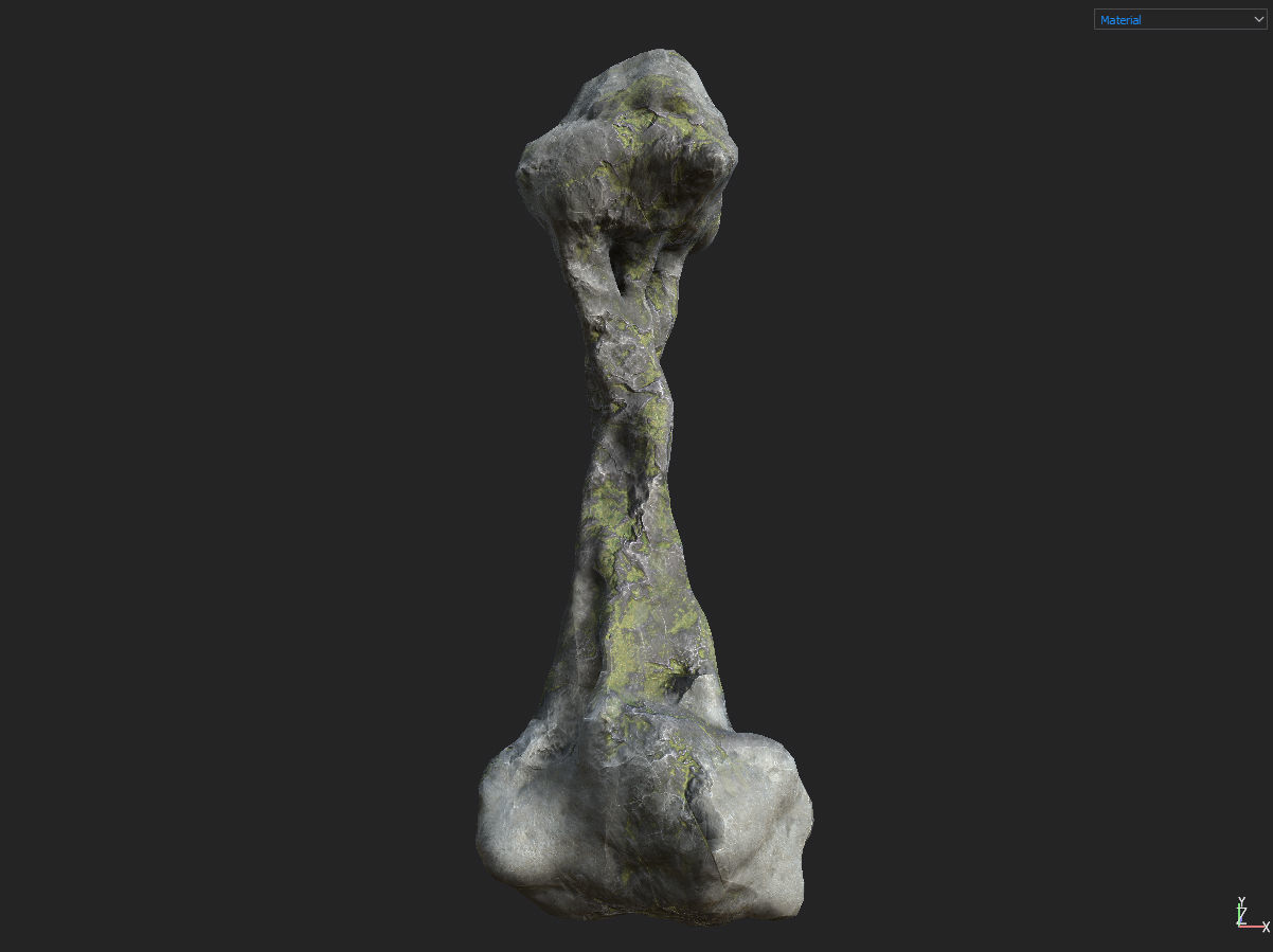 Low poly Fantasy Cave 02 Low-poly 3D model_3