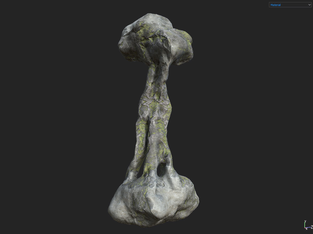 Low poly Fantasy Cave 02 Low-poly 3D model_2