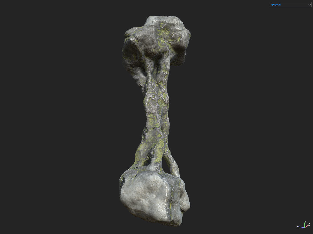 Low poly Fantasy Cave 02 Low-poly 3D model_4