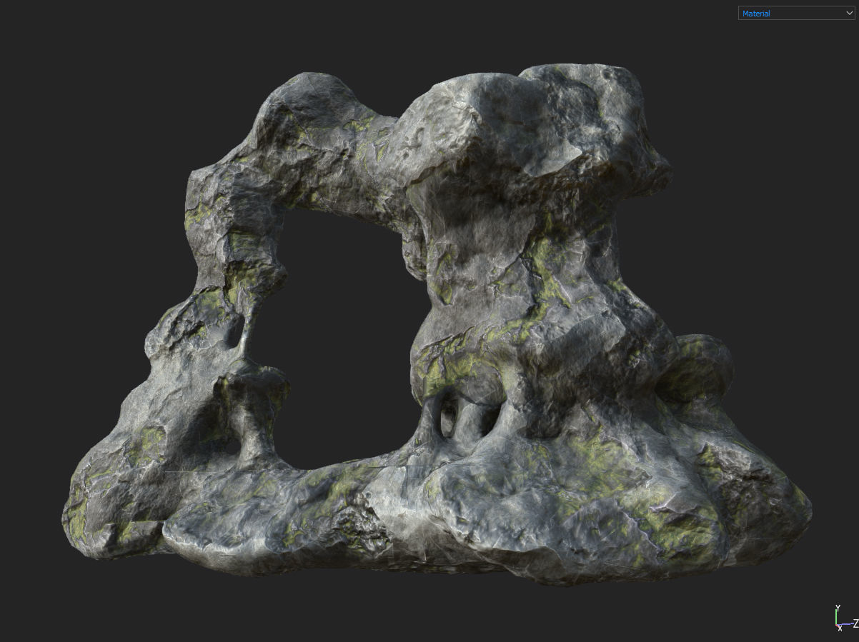 Low poly Fantasy Cave 02 Low-poly 3D model_16