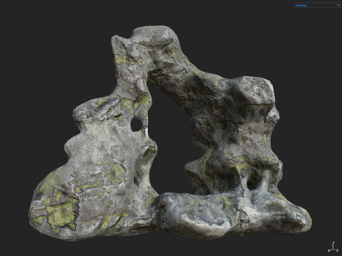 Low poly Fantasy Cave 02 Low-poly 3D model_15