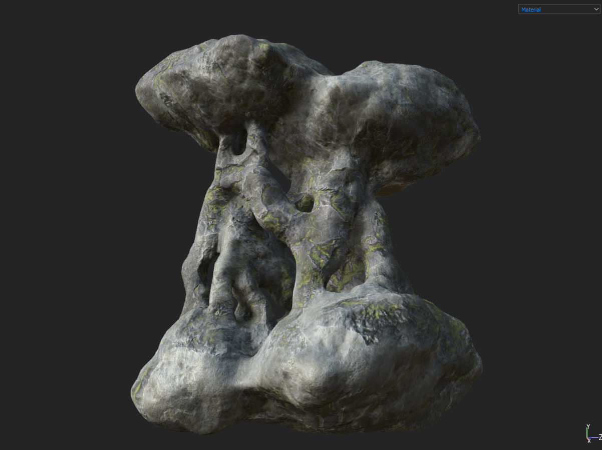 Low poly Fantasy Cave 02 Low-poly 3D model_11