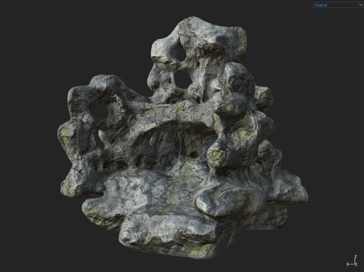 Low poly Fantasy Cave 02 Low-poly 3D model_27