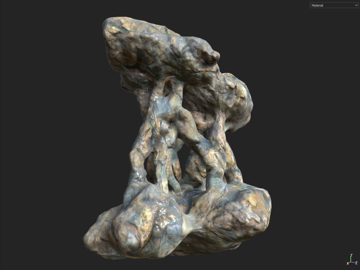 Low poly Fantasy Cave 01 Low-poly 3D model_10