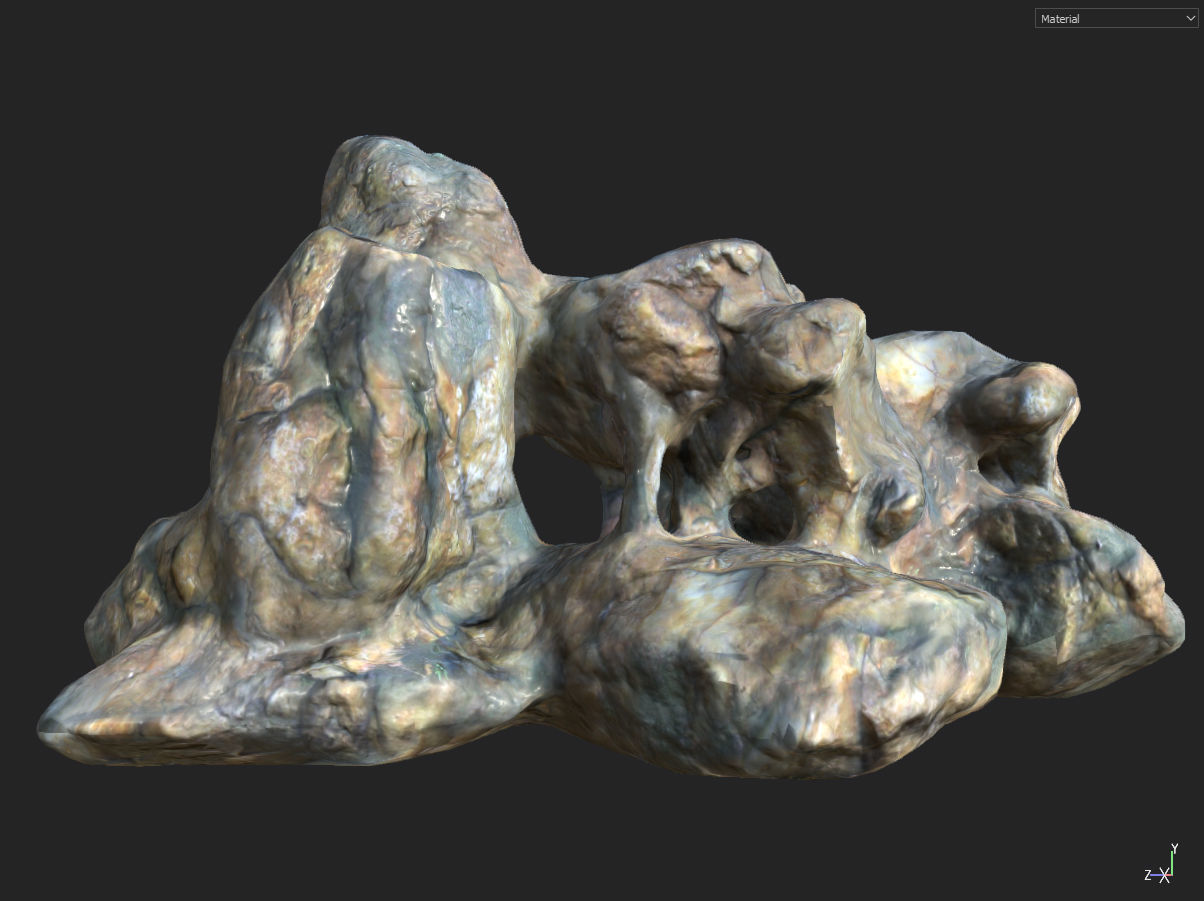 Low poly Fantasy Cave 01 Low-poly 3D model_24