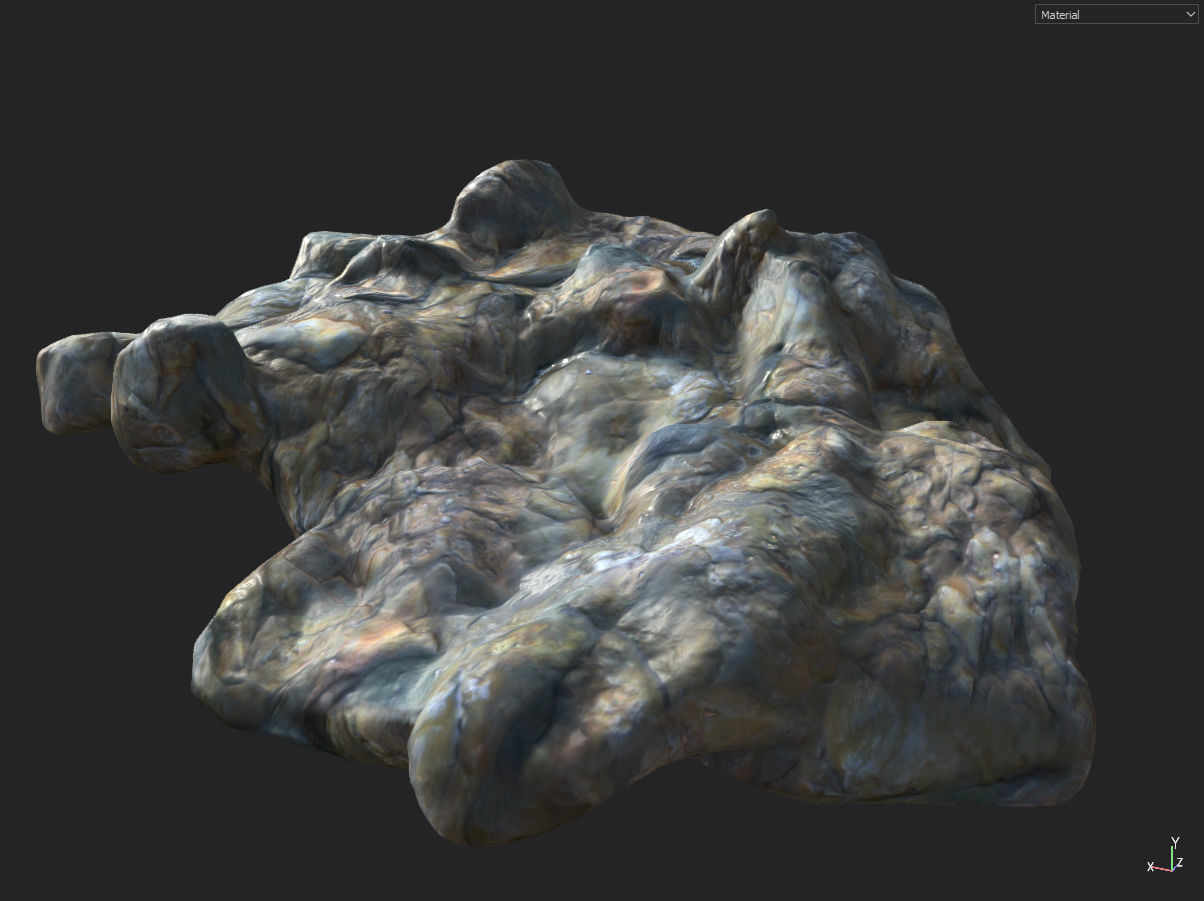 Low poly Fantasy Cave 01 Low-poly 3D model_31