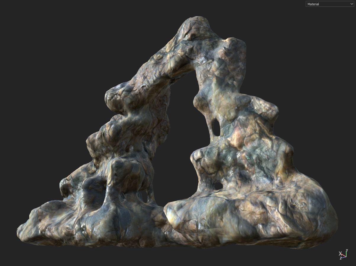 Low poly Fantasy Cave 01 Low-poly 3D model_15