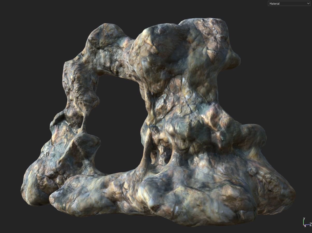 Low poly Fantasy Cave 01 Low-poly 3D model_16