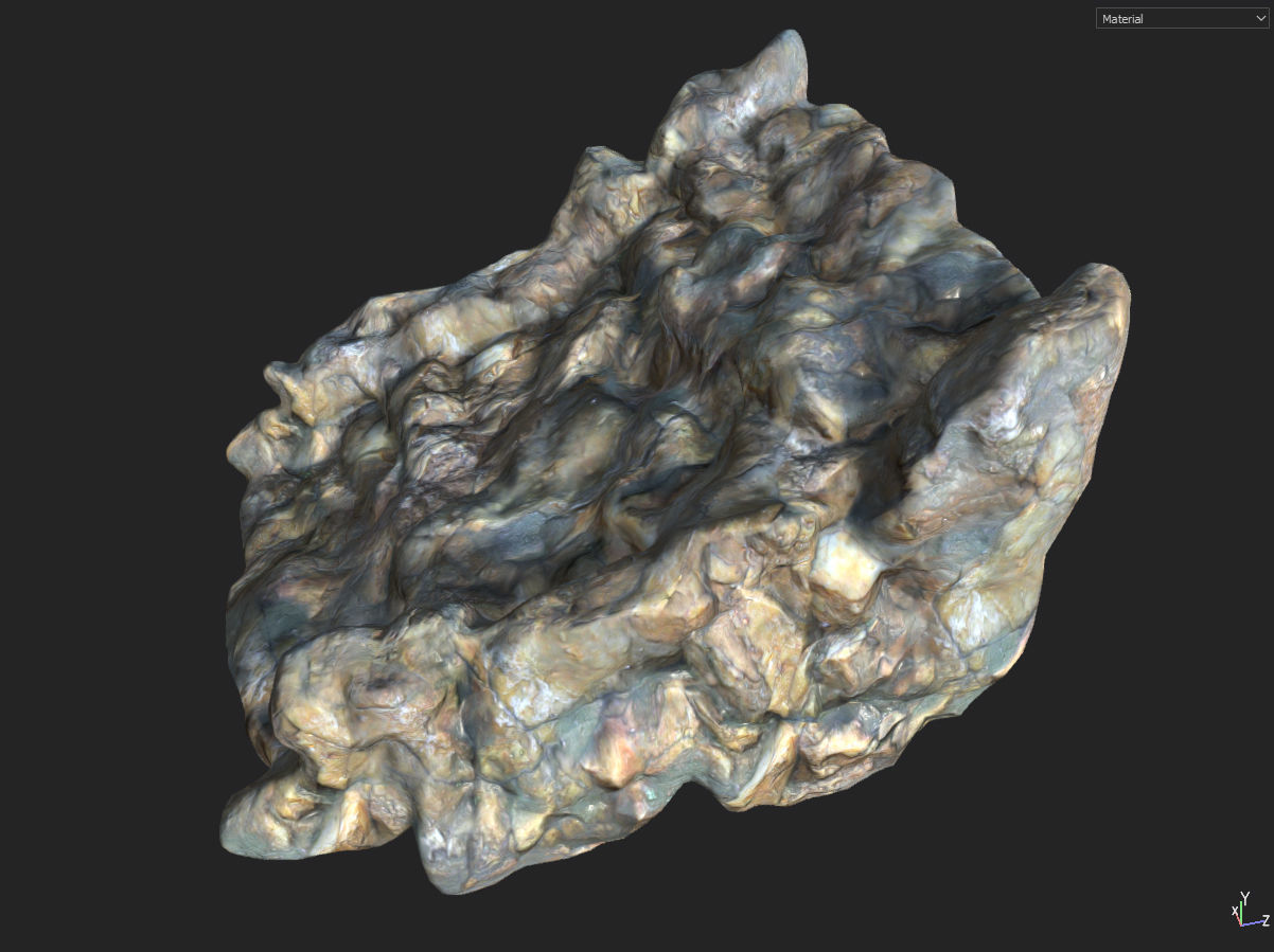 Low poly Fantasy Cave 01 Low-poly 3D model_7