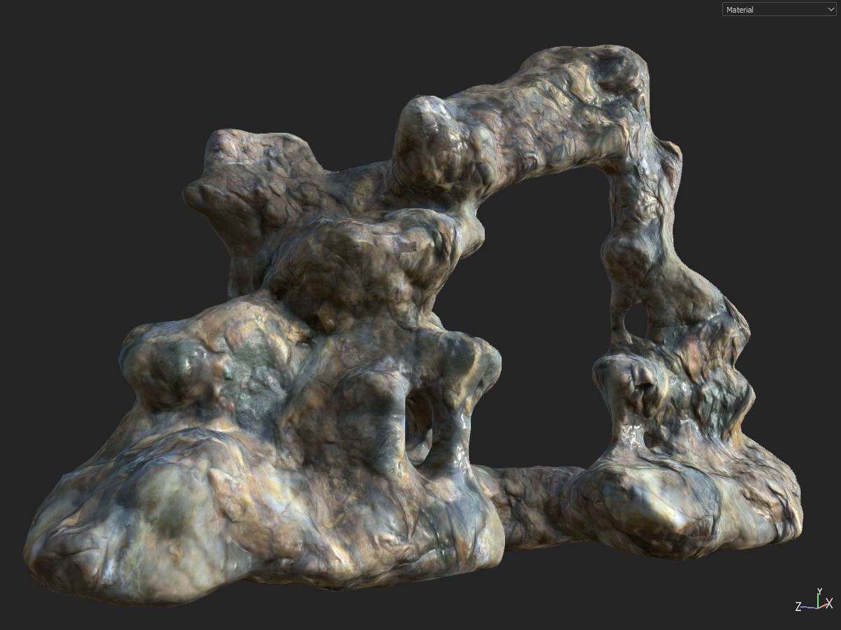 Low poly Fantasy Cave 01 Low-poly 3D model_14