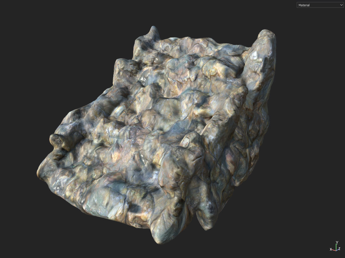 Low poly Fantasy Cave 01 Low-poly 3D model_6