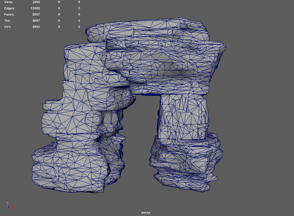 Low poly Beach Cliff Rock Low-poly 3D model_37