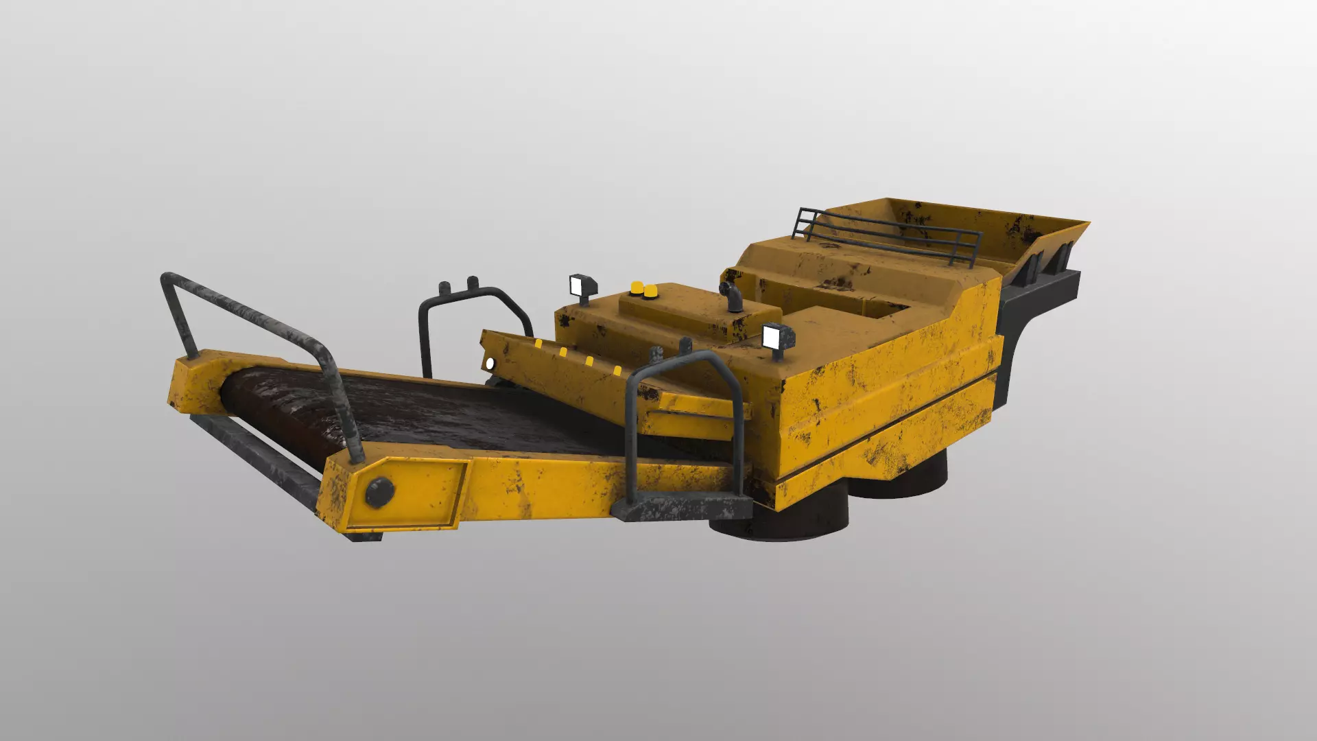 Cyberpunk Work Machines 03 Low-poly 3D model_0