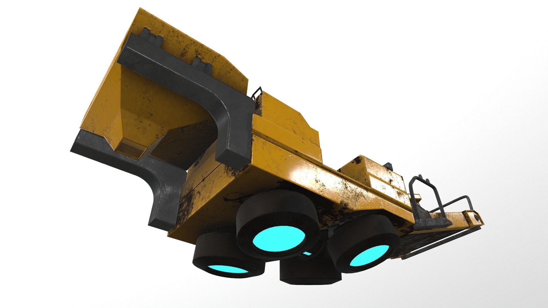 Cyberpunk Work Machines 03 Low-poly 3D model_7