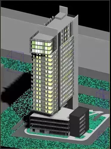 mixed use modern residential building