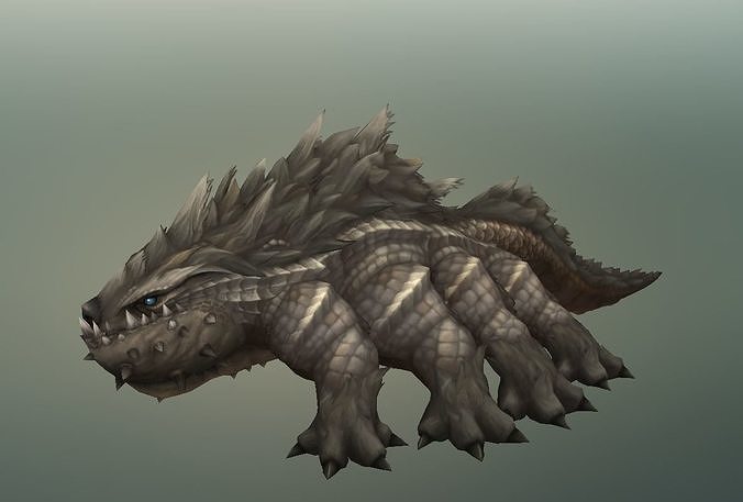 monster hand painting low poly Low-poly 3D model