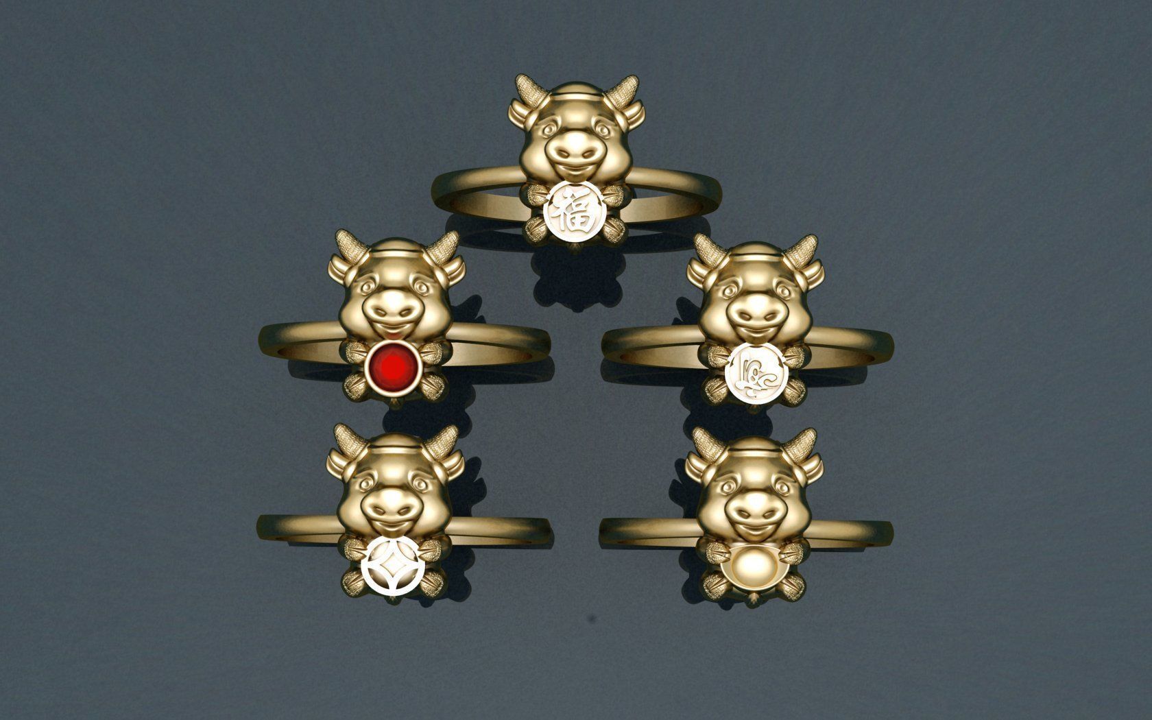 Ring Buffalo 3D print model_1