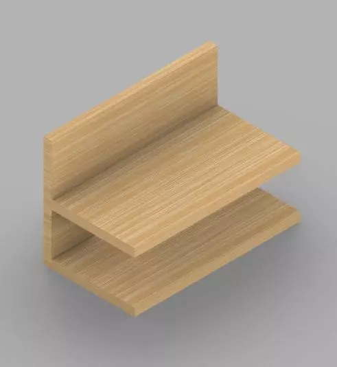 Wallshelve03 wooden shelf 3D model_0