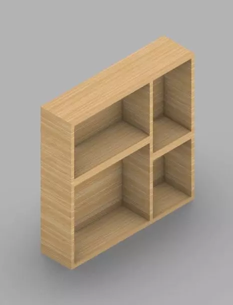 Wallshelve02 wooden shelf 3D model_0