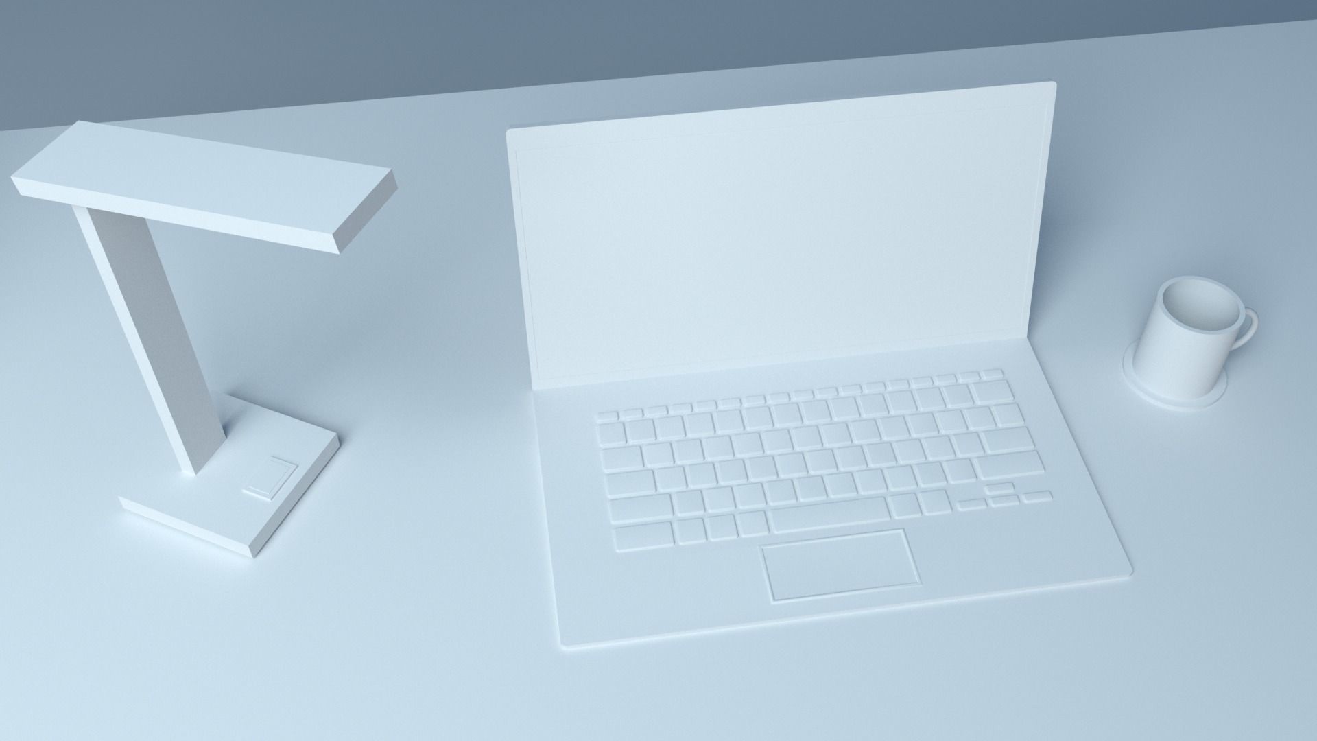 Office  Furniture Set Free 3D model_3