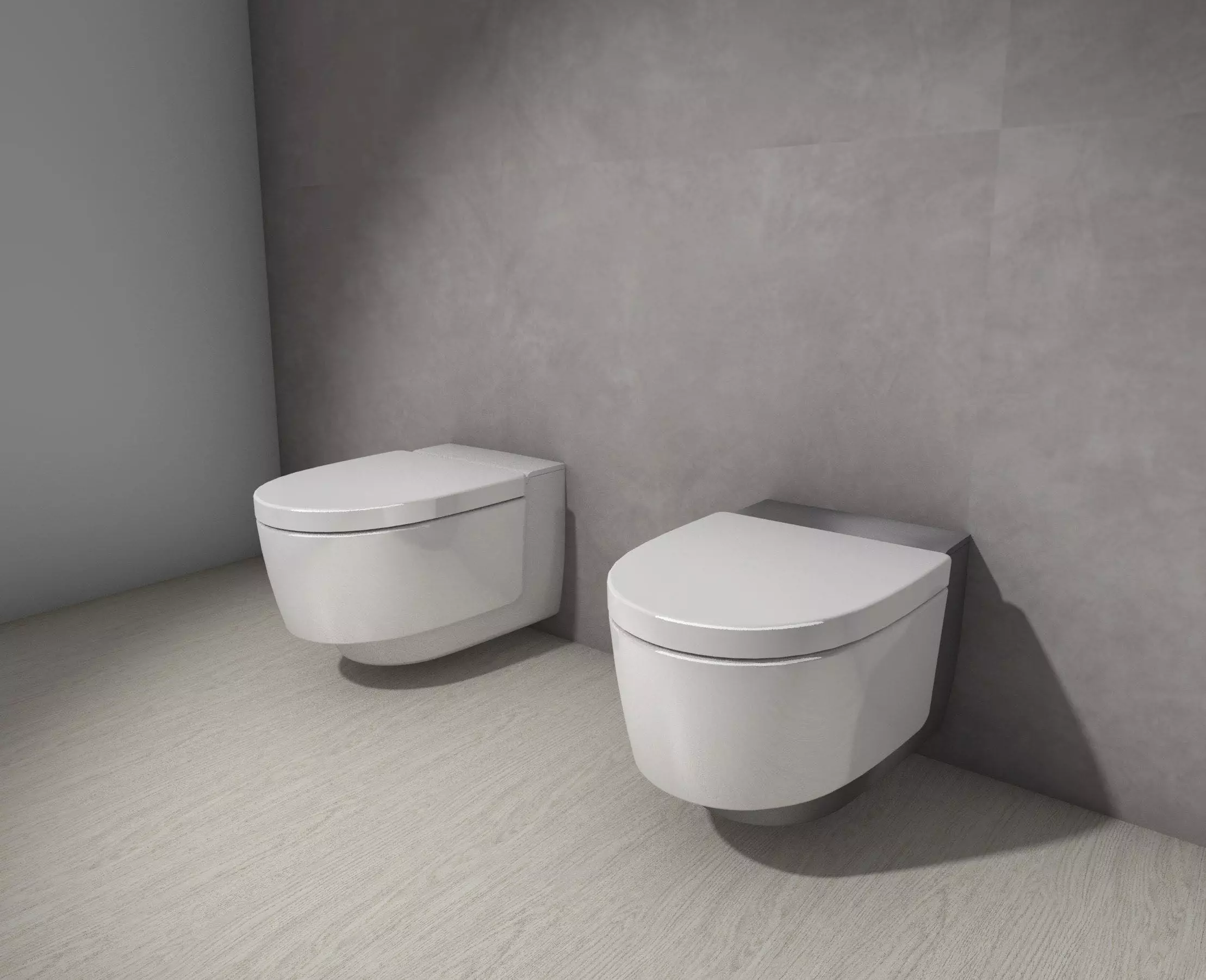 Geberit AquaClean Mera toilet Vectorworks Low-poly 3D model
