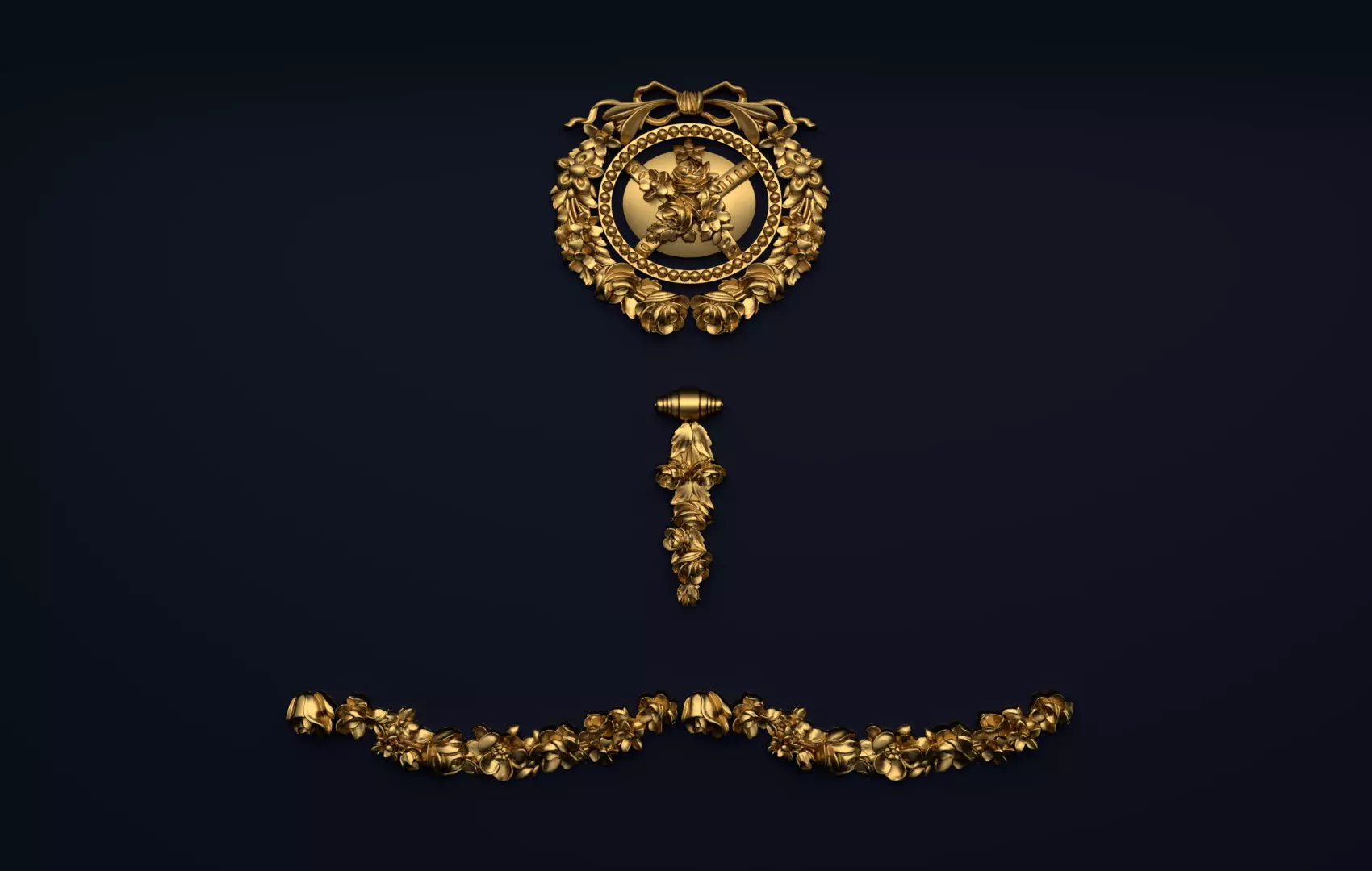 Classic decor ornament v-3D model 25 3D model_0