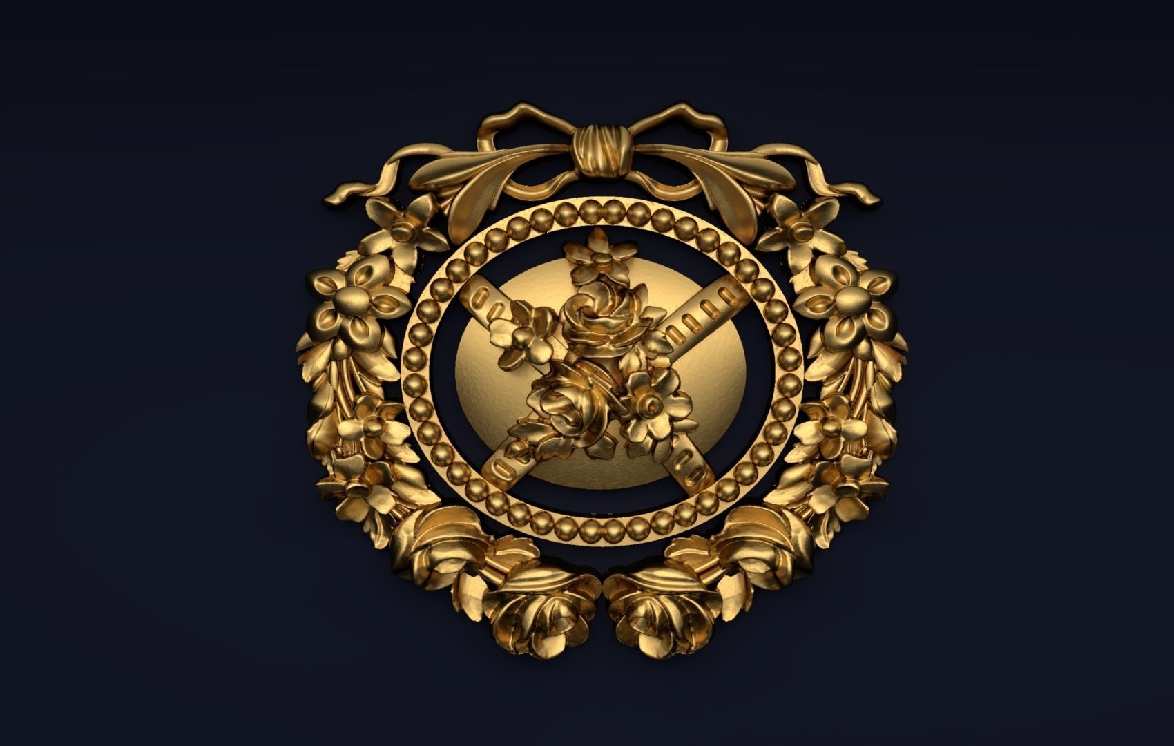 Classic decor ornament v-3D model 25 3D model_1