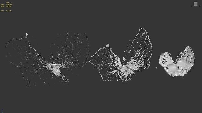 Water Splash Animation 3D model 7