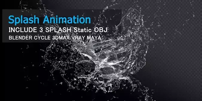 Water Splash Animation 3D model