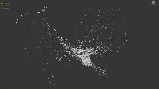 Water Splash Animation 3D model 4