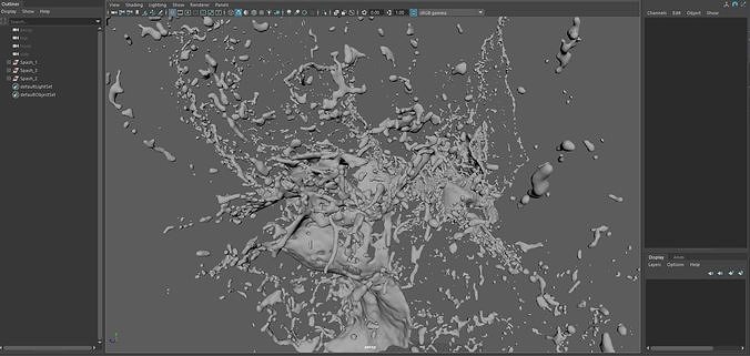Water Splash Animation 3D model 5